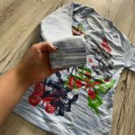 بلوز ملانژ طرح دختر آبی