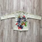 بلوز ملانژ طرح دختر سبز