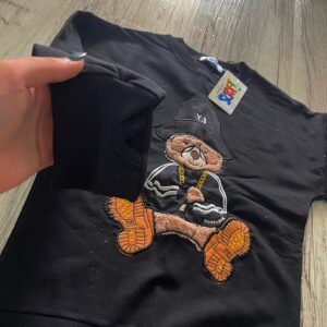 دورس فینگر دار طرح پاندا و pug life مشکی