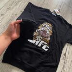 دورس فینگر دار طرح پاندا و pug life مشکی