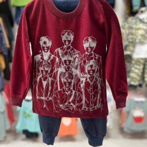 ست لباس طرح BTS قرمز