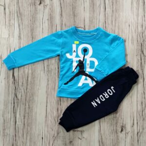 ست لباس پسرانه طرح جردن آبی