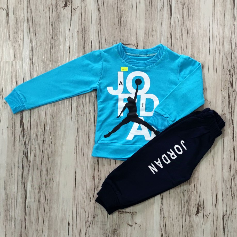 jordan-blue ست لباس پسرانه طرح جردن آبی