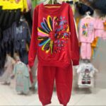 ست لباس طرح رنگین کمان قرمز