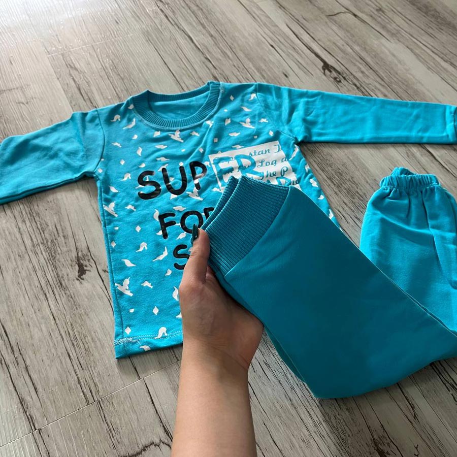 siperstar (2) ست لباس طرح سوپر استار آبی