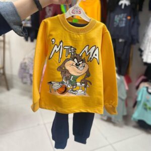 ست لباس پسرانه طرح taz زرد