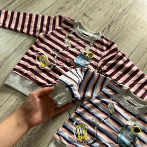 بلوز راه راه طرح هدفن